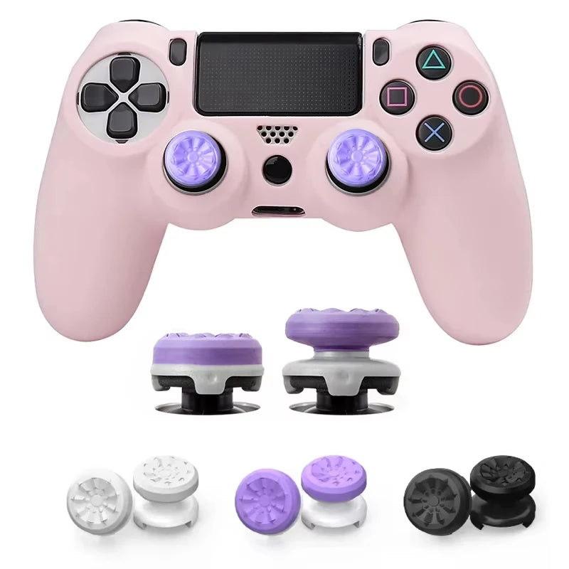 1 Pair Thumb Sticks Grips Rocker Stick Extenders Caps For PS4 / PS5 Controller Silicone Joystick Covers Accessories Kit Set Pack Zpaxo
