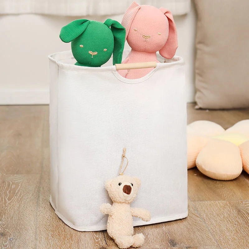 Waterproof Laundry Basket Cotton Linen Dirty Clothes Baskets Zpaxo A
