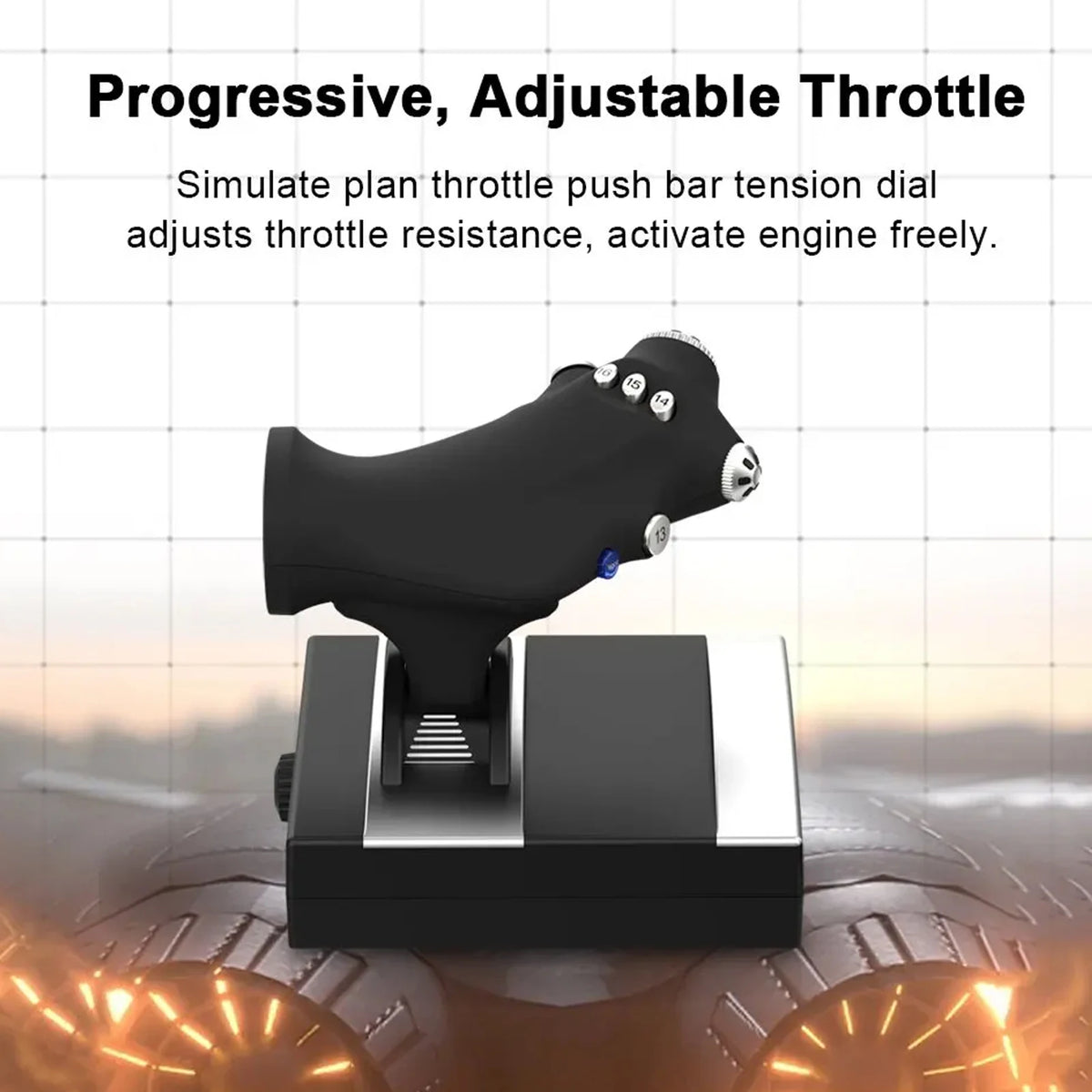 Flight Joystick Control Simulation Vibration Function Simulator Zpaxo