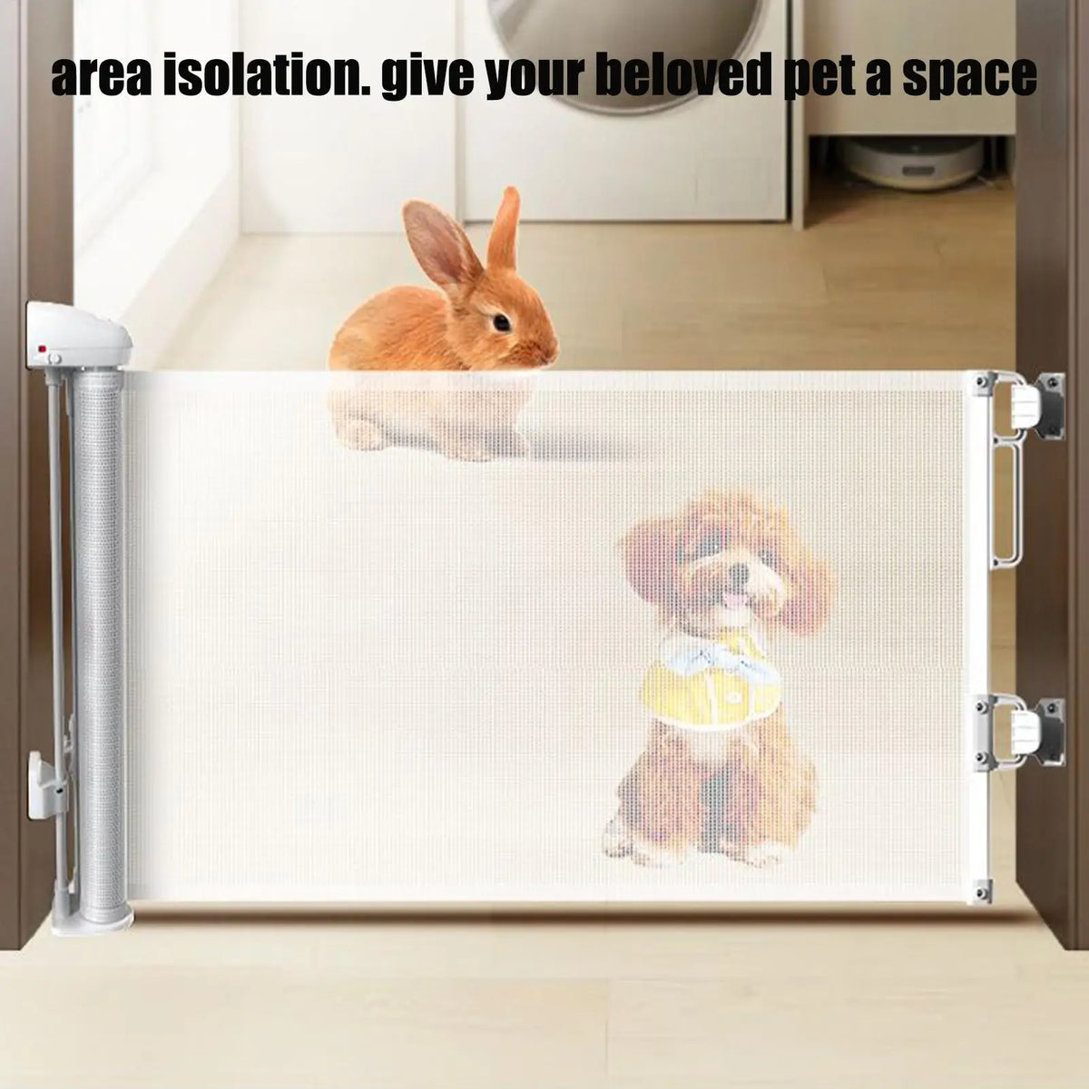 Retractable Pet Gate 17.7x59inch Enclosure Safety Fence Guard Retractable Pet Gates For Dogs For Indoor Outdoor Doorways Zpaxo