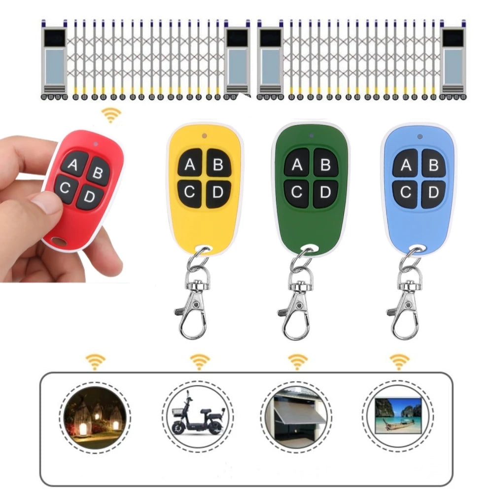 Universal 433MHz Remote Control Copy Code 4 Key Wireless Transmitter Zpaxo