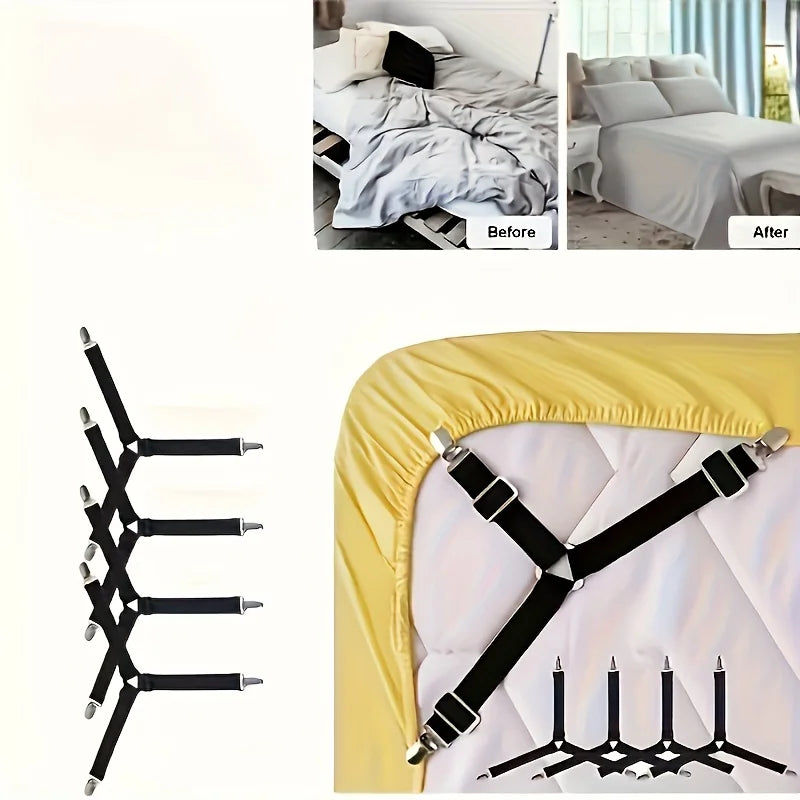 Non-slip Fitted Sheet Clips Multi-surface Stabilizing Solution Zpaxo
