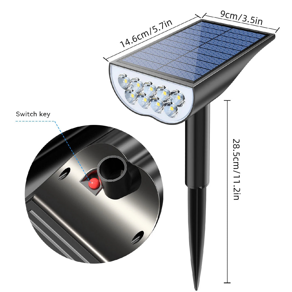 Solar Powered Tree Light Outdoor Dual-use Spotlight Landscape Zpaxo